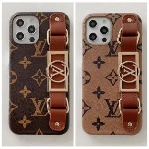 Louis Vuitton Dauphine mm Monogram Wrist band Case iPhone 15 14 13 Pro Max Xs Max XR 7 8 Plus 12 13 Mini