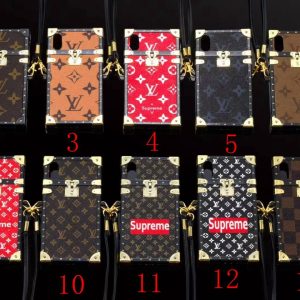 [CROSSBODY]Louis Vuitton Eye Trunk Case for iPhone 15 14 11 12 13 Mini Pro Max XR 7 8 Plus
