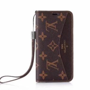 Louis Vuitton Brown Monogram Wallet Case for iPhone 15 14 13 11 12 Pro Max 12 13 Mini Max Xs Max XR 7 8 Plus