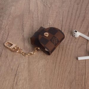 Louis Vuitton Leather Case Protective Cover Airpods Pro 1 2 3 - Brown Check - AIRPODS PRO