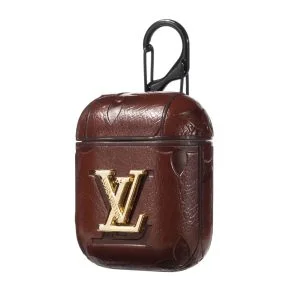 Louis Vuitton Empreinte Leather with Metal LV Airpods Pro 1 2 3 Case - Dark Brown