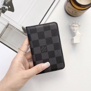 Card Holder Pocket Organizer - Black checkerboard