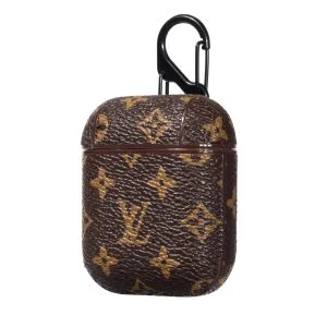 Louis Vuitton Small Brown Monogram Airpods Pro 1 2 3 Case