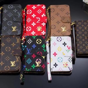 [CLASSIC]Louis Vuitton Monogram Wallet Case for iPhone 12 11 13 14 15 Pro Max Xs Max XR 7 8 Plus