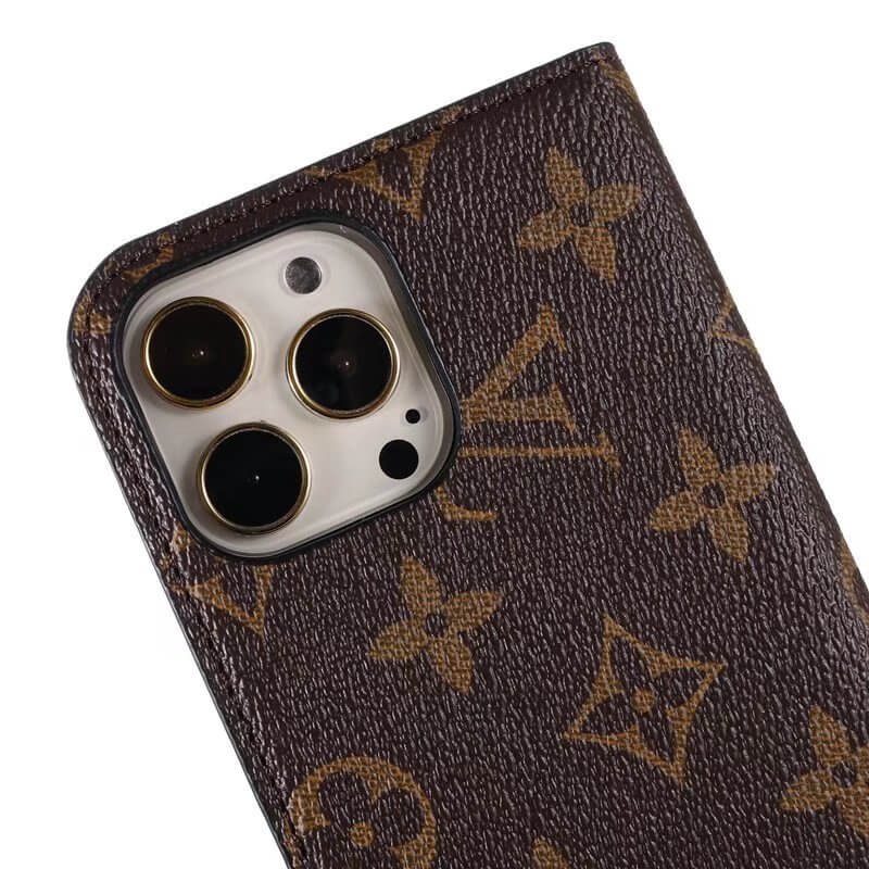 SLIM FIT] Louis Vuitton Monogram Wallet Case for iPhone 14 13 12 11 Pro Max  - Luxury Cell Phone Cover
