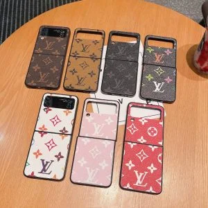 [FLIP & FOLD] Louis Vuitton Monogram Leather Case for Samsung Galaxy Z Flip 1 2 3 4 5 6/ Z Fold 1 2 3 4 5 6
