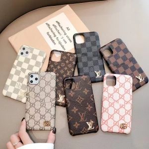 [CARD SLOT]Louis Vuitton Card Holder Leather Case for iPhone 15 14 13 12 11 Pro Max Xs XR 7 8 Plus - IPHONE 11