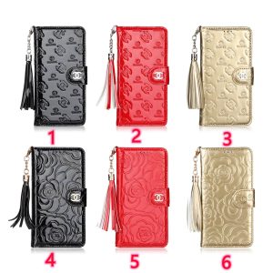 Chanel Flip Wallet Embossed Leather Case for iPhone 15 14 Pro Max 13 12 11 Pro XS Max 7 8 Plus