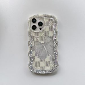 Louis Vuitton Quicksand Glitter Phone Case for iPhone 15 14 Pro Max 13 12 11