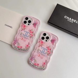 Chanel Quicksand Glitter Phone Case for iPhone 15 14 Pro Max 13 12 11