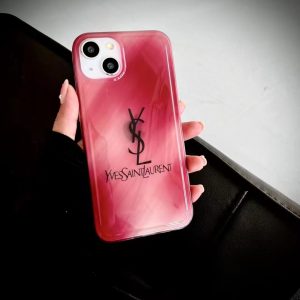 Saint Laurent Crystal Silicone Shockproof Phone Case for iPhone 15 14 Pro Max 13 12 11 XS 7 8 Plus - IPHONE X/ XS
