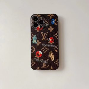 Louis Vuitton Monogram Cute Leather Case for iPhone 15 14 13 12 11 Pro Max - IPHONE 12 PRO