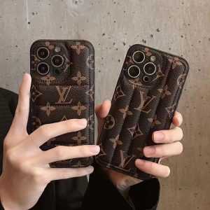 Louis Vuitton Monogram Leather Case for iPhone 15 14 13 12 Pro Max