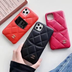 Chanel Luxury Elegant Leather Phone Case for iPhone 15 14 13 12 11 Pro Max XR XS 7 8 Plus