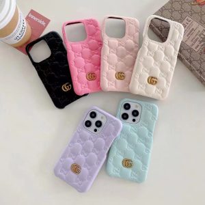 Gucci Luxury Ultra Thin Leather Phone Case for iPhone 15 14 13 12 Pro Max - IPHONE 12 PRO