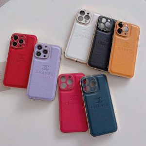 Chanel Luxury Leather Phone Case for iPhone 15 14 Pro Max 13 12 11 - IPHONE 12 PRO
