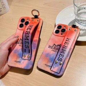 Hermes Fashion Wrist Strap Case for iPhone 15 14 13 12 11 Pro Max - IPHONE 12 PRO