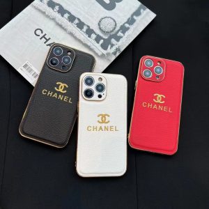 Chanel Luxury Plating Leather Phone Case for iPhone 15 14 Pro Max 13 12 11 - IPHONE 11