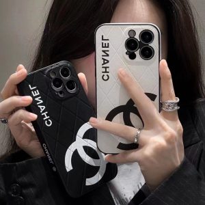 Chanel Luxury Leather Case for iPhone 15 14 Pro Max 13 12 11 - IPHONE 12 PRO