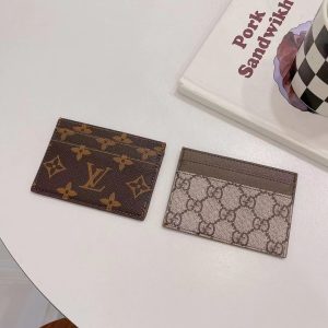 LV Gucci Luxury Leather Card Holder