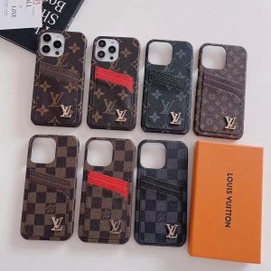 Louis Vuitton Classic Monogram Card Holder Phone Case for iPhone 15 14 13 12 11 Pro Max - IPHONE 12 PRO