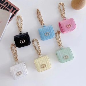 Christian Dior Chain Leather Case for Airpods Pro 1 2 3 - AIRPODS PRO