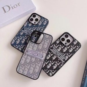 Dior Luxury Embroidered Phone Case for iPhone 15 14 13 12 11 Pro Max - IPHONE 11