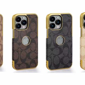 Coach Luxury Slim Leather Phone Case for iPhone 15 14 13 12 Pro Max - IPHONE 12 PRO