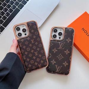Louis Vuitton Luxury Embossed Leather For iPhone 15 14 13 12 11 Pro Max