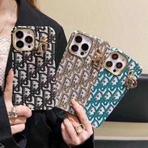 Dior Luxury Leather Phone Case For iPhone 15 14 13 12 Pro Max