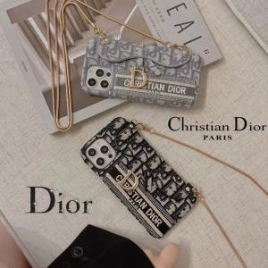 Dior Luxury Crossbody Strap Phone Case For iPhone 15 14 13 12 11 Pro Max