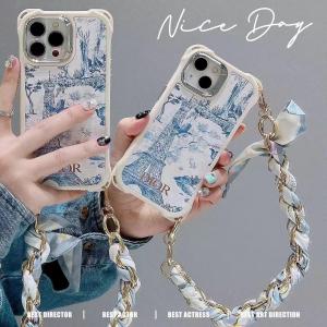 Dior Luxury Wristband Chain Case For iPhone 15 14 13 12 11 Pro Max