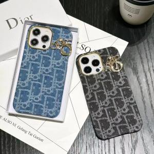 Dior Luxury Leather Phone Case For iPhone 15 14 13 12 Pro Max