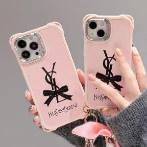 Saint Laurent Wristband Chain Case for iPhone 15 14 13 12 11 Pro Max