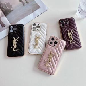 Saint Laurent Luxury Leather Phone Case For iPhone 15 Pro Max 14 13 12 11 - IPHONE 11