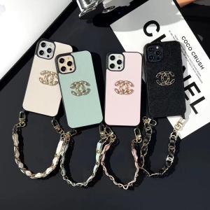 New Chanel Classic Wristband Chain Luxury Leather Phone Case For iPhone 15 Pro Max 14 13 12 - IPHONE 12 PRO