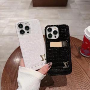 Louis Vuitton Classic Luxury Leather Card Holder Phone Case For iPhone 15 Pro Max 14 13 12