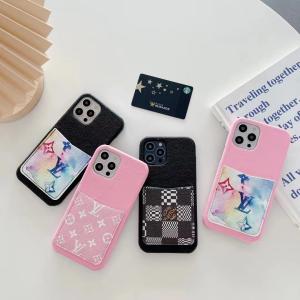 Louis Vuitton Classic Luxury Leather Card Holder Phone Case For iPhone 15 Pro Max 14 13 12 11 - IPHONE 11