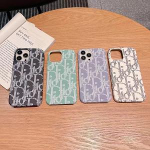 Christian Dior Classic Luxury Leather Phone Case For iPhone 15 Pro Max 14 13 12 - IPHONE 12 PRO
