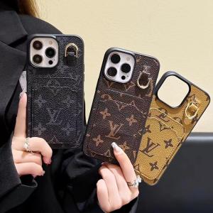 New Louis Vuitton Classic Card Holder Luxury Leather Phone Case For iPhone 15 Pro Max 14 13 12 - IPHONE 12 PRO