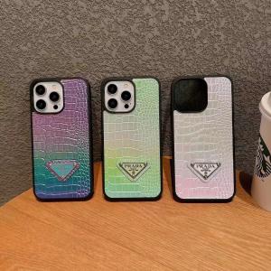 Prada Luxury Leather Phone Case For iPhone 15 Pro Max 14 13 12