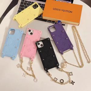 New Louis Vuitton Classic Silicone Chain Phone Case For iPhone 15 Pro Max 14 13 12 - IPHONE 12 PRO