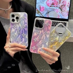 New Louis Vuitton Luxury Silicone Diamond Phone Case For iPhone 15 Pro Max 14 13 12 11 - IPHONE 11